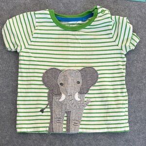 4/$25 Green Striped Elephant Kids Shirt Baby boden